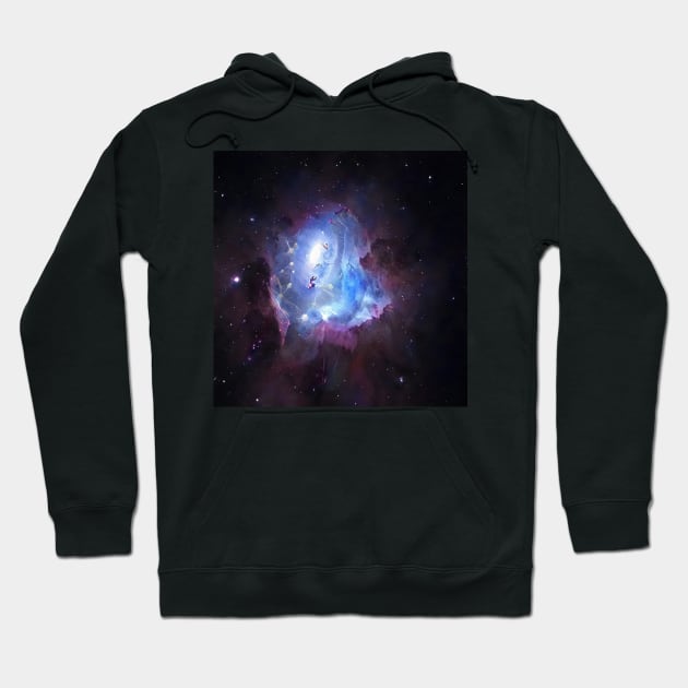 A Quasar Shines Light in Deep Galaxy Hoodie by amithachapa